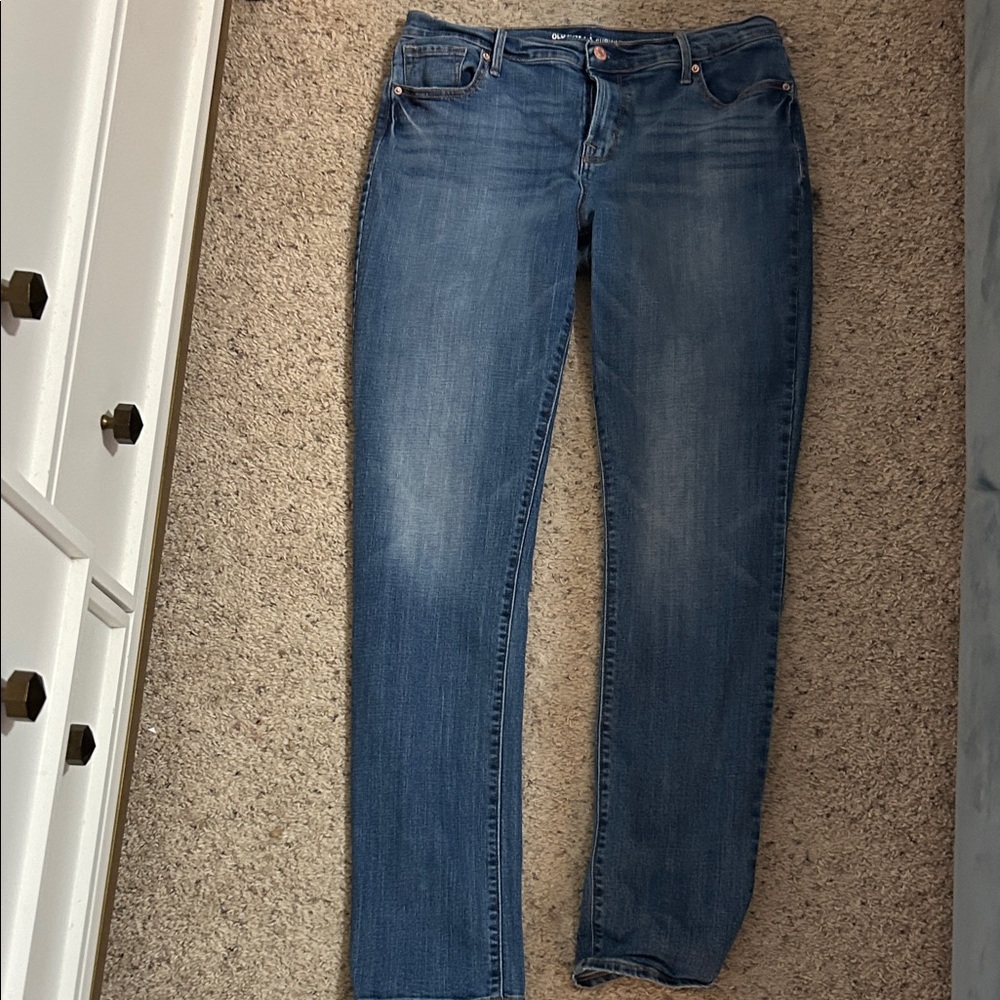 Old Navy Women's Straight Leg Blue Jeans